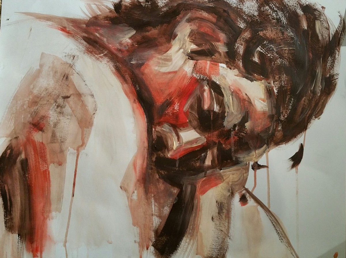 Sarah, (15 minutes) acrylique